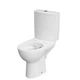 Унитаз компакт Cersanit Parva New 518 Clean On 011 3/5 610x360 округлый, с сиденьем, белый - изображение 2