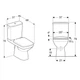 Унитаз компакт Geberit Selnova Square 680x370 прямоугольный, с сиденьем, белый (503.086.00.1) - изображение 5