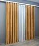 Комплект готовых штор VR-Textil Софт № 373ш Золотистый 100х270 см 2шт (31-794) - изображение 4