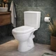 Унитаз компакт Mito (Cersanit) 487 Merida 031 3/6 625x370 овальный, с сиденьем, белый - изображение 1