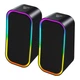 Комп'ютерні колонки Fantech GS304 Groove RGB підсвічування, Bluetooth V5.4, підключаються за допомогою USB та 3.5 мм TRS-роз'єму Black - зображення 1