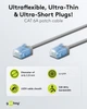 Патч-корд Goobay RJ45 UTP6a 10.0m patch Slim Ultra Flexi PoE+ Cu сірий(75.07.4227) - изображение 5