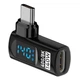 Переходник LED Screen USB 4.0 Type-C M/F (8K, 40Gbps, PD140W) Alitek Black Left/Right (48998) - изображение 2