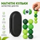 Силиконовые магнитные шарики-антистресс, 8 шт, Сенсорные фиджет-шарики с 8 текстурами, мощные магниты, бесшумные, футляр на молнии, для взрослых и подростков 14+ - изображение 1