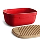 Хлібниця Emile Henry Storage 35,5х24,8х15,5 см червона з кришкою-дошкою (348750) - зображення 3