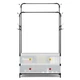 Вішалка-стелаж для одягу та взуття RIAS Coat Rack MJPP63 63x28x175 см Black-White (3_08461) - зображення 4