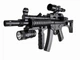 Автомат дитячий MP5 із лазерним прицілом, ліхтарем, оптичним прицілом і сошкою під кульки 6 мм, швидкість до 90 м/с - изображение 1