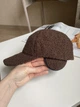 Кепка женская теплая барашек тедди на флисе с ушками коричневый шоколадный - изображение 6