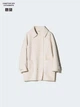 Мягкое полушерстяное пальто Uniqlo 1161023679 (Молочный S) - Уценка - изображение 3