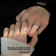 Серебряное кольцо MANHE S925, парные кольца, пара обручальных колец с бриллиантами, открытый конец, для женщин и мужчин, кольцо с заостренным концом, подарок на День святого Валентина. - изображение 9