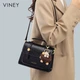 Жіноча шкіряна сумка через плече Viney Cambridge, розкішна невелика квадратна сумка через плече, подарунок на день народження для дівчини та дружини - изображение 4