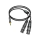 Аудіокабель ZHENWEI ZW-YPX336 Mini Jack 3.5 мм — 2 x XLR «мама», 15 м - зображення 3