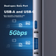 Док-станція розширення цифрового дисплея Hagibis з екраном, конвертер USB-C, адаптер Ethernet, конвертер Type-C на HDMI, сумісний з комп'ютерами Apple Mac, адаптер Thunderbolt 4 - зображення 10