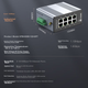 Промышленный коммутатор NetLINK, 8-портовый промышленный коммутатор Ethernet 100 Мбит/с, крепление на DIN-рейку/монтаж, блок питания в комплект не входит, HTB-6000 - изображение 4