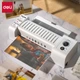 Ламинатор Deli 3891 для дома и офиса, подходит для формата A4, автоматическая подача и втягивание пленки, устройство для ламинирования документов и фотографий, фотоламинатор, серый. - изображение 7