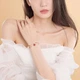 Браслет Grace Girl с двухслойным четырехлистным клевером для женщин, украшение интернет-знаменитости, модное и уникальное украшение, практичный подарок на годовщину или день рождения для девушки. - изображение 5