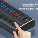 Newmine HUB731-B Металевий USB 3.0 Високошвидкісний 7-портовий концентратор-розгалужувач USB-кабель-подовжувач для ноутбука, настільного комп'ютера, приблизно 1 м - зображення 5