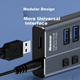 Newmine HUB731-B Металевий USB 3.0 Високошвидкісний 7-портовий концентратор-розгалужувач USB-кабель-подовжувач для ноутбука, настільного комп'ютера, приблизно 1 м - зображення 6