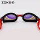 Очки для плавания детские стартовые зеркальные ZOKE 625602213-2, красно-черные - изображение 3
