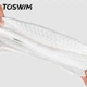 Шапочка для плавания TOSWIM силиконовая женская для длинных волос с защитой ушей, молочно-белая - изображение 6