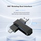 Флеш-накопитель Lenovo Dual-Interface 32GB большой емкости USB, Type-C для телефона и компьютера, офисный USB 3.2, металлический корпус, компактный и портативный, для установки в автомобиль, бизнес-класса. - изображение 5