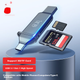 Картридер Chuanyu USB 3.2 Gen1/Type-C для карт SD и TF, два слота, для камер и дронов - изображение 4