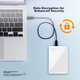 Портативний жорсткий диск Western Digital (WD) 1 ТБ USB 3.0 My Passport 2,5-дюймовий білий механічний жорсткий диск Зовнішній накопичувач для ноутбуків великої ємності із шифруванням для всієї родини - зображення 6