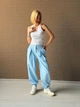 Жіночі широкі штани джогери "Flavio", блакитний 42-44 - зображення 7