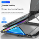 Підставка SUOHUANG X10 для ноутбука з активним охолодженням, RGB-підсвічуванням та регулюванням обертів - зображення 6