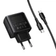 Мережевий зарядний пристрій HOCO C158A Upgrade charger Type-C cable 45W Black - изображение 5