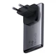 Мережевий зарядний пристрій Baseus GaN5 Pro Ultra-Slim Fast Charger C+U Type-C cable 65W Grey CCGP150113 - изображение 4