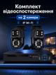 Комплект відеоспостереження IP Wi‑Fi для відеонагляду з 2 поворотними вуличними камерами з подвійними об'єктивами 8 Мп і NVR з 4 PoE портами нічне бачення до 25 м - зображення 2