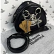 Жіноча сумка Vivienne Westwood Vegan Archive Orb / Брендова чорна сумка вівьєн вествуд зі срібним ланцюжком та великим фірмовим лого-орбом - зображення 2