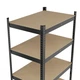 Стелаж металевий 2220x900x600 мм чорний StahlPro 6 полиць МДФ - изображение 6