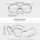 Женские градиентные солнцезащитные очки KINGSEVEN N7017 Black Gradient Gray - изображение 4