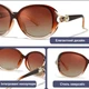 Женские градиентные солнцезащитные очки KINGSEVEN 8843 Brown Gradient Brown - изображение 6