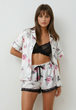 Пижама Victoria's Secret Satin Short Pajama Set - XS - Белый - изображение 1