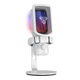 Fantech WMCX01 Leviosa Wave - микрофон беспроводной, конденсаторный 10мм, кардиоидный, 2.4GHz + USB-C, RGB, 48kHz/16-bit, White - изображение 1