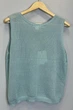 Жіноча майка в'язана льон MKLT7980-2 - Oversize 42/52, Бірюзовий - зображення 5