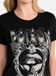 Футболка хлопковая длинная женская Guess 742725124 S Черная (1160876248) - изображение 4
