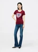 Футболка хлопковая длинная женская Guess 441622953 M Бордовая (1160893989) - изображение 4