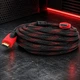 Кабель HDMI 10 м усиленный в оплетке 10 м шнур для телевизора провод для подключения компьютера и ноутбука - изображение 2