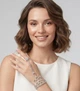 Слейв-браслет зі стразами Honey Fashion Accessories сріблястий (12-55/4) - зображення 1