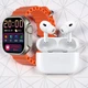 Набір 3в1 Watch RM22 смарт годинник бездротові навушники Air Pro та Power Bank з зарядкою білий - зображення 2