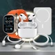Набір 3в1 Watch RM22 смарт годинник бездротові навушники Air Pro та Power Bank з зарядкою білий - зображення 9