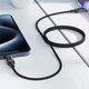 Дата кабель USB-C to USB-C 1.2m 60W stainless steel C12-03 Black Acefast (6974316283317) - изображение 7