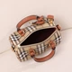 Женская сумка Burberry Mini Check Bowling бежевого цвета артикул 36590 - изображение 7