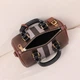 Женская сумка Burberry Mini Check Bowling коричневого цвета артикул 36590 - изображение 8
