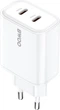 Мережевий зарядний пристрій Bwoo CDA206 PD 35W Wall Charger 2x USB-C Port White (6933654814782) - зображення 1