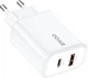 Мережевий зарядний пристрій Bwoo CDA207 PD 36W Wall Charger USB-A + USB-C Port White (6933654814799) - зображення 3